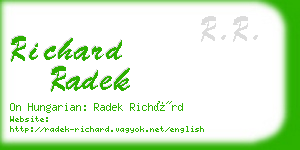 richard radek business card